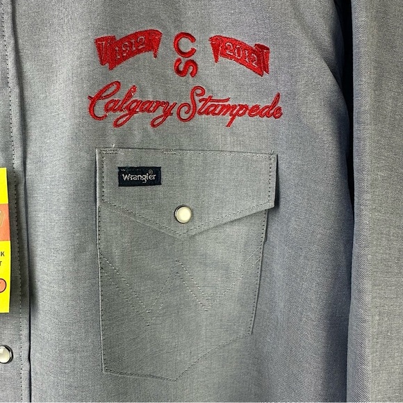 wrangler Western Cowboy Cut Long-sleeve Pearl Snap Button-down Casual Shirt - Picture 2 of 8